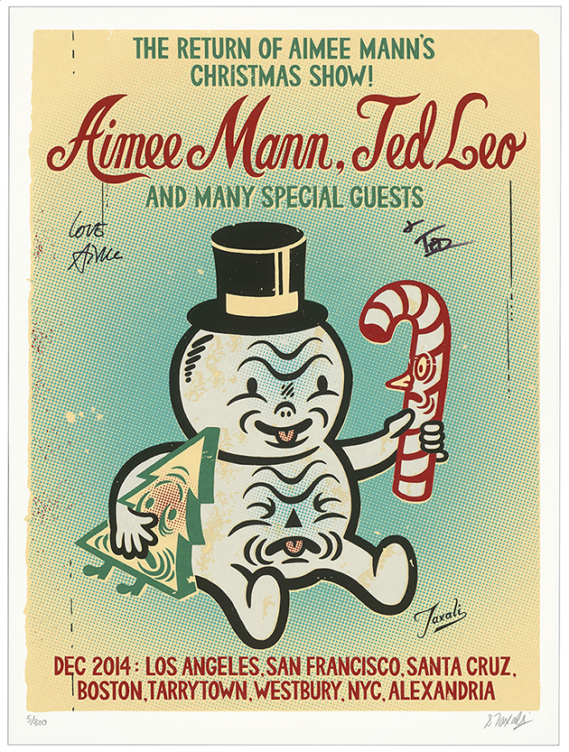My poster for Aimee Mann and Ted Leo's Christmas Show from 2014.